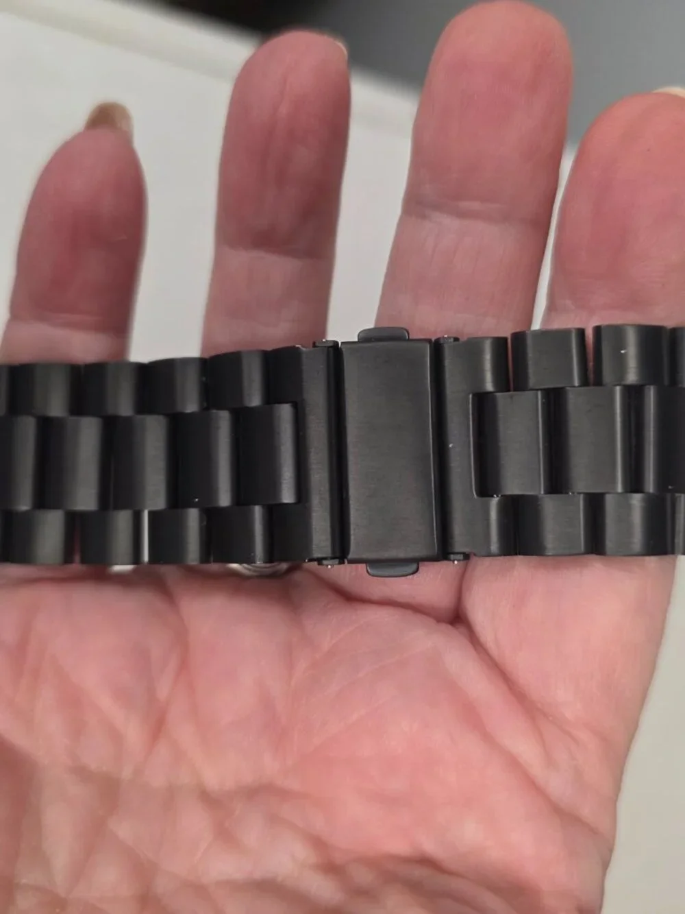 Stainless Steel Men's Black Mesh Watchband 7